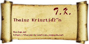 Theisz Krisztián névjegykártya